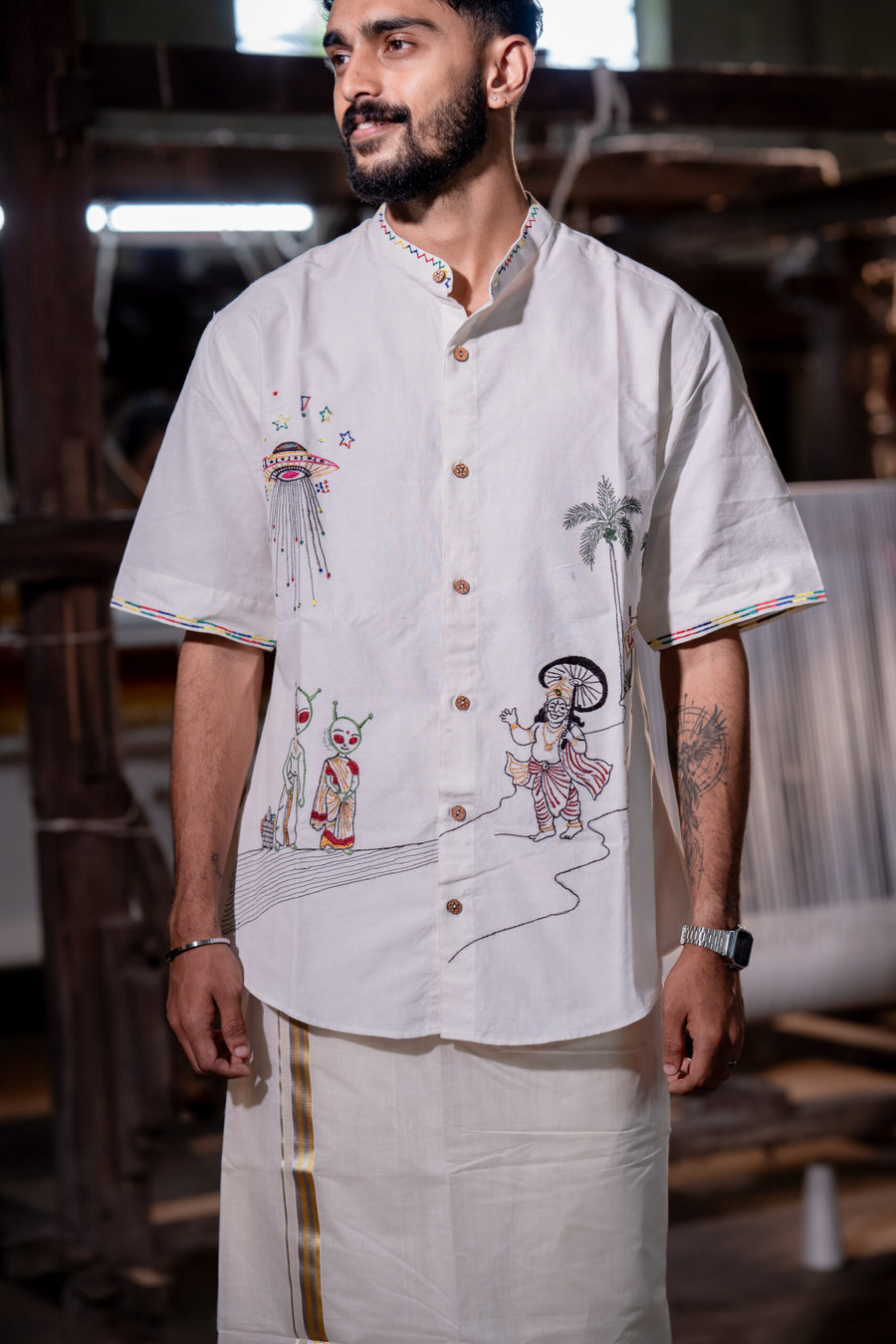 Cosmic Alien With Maveli Shirt