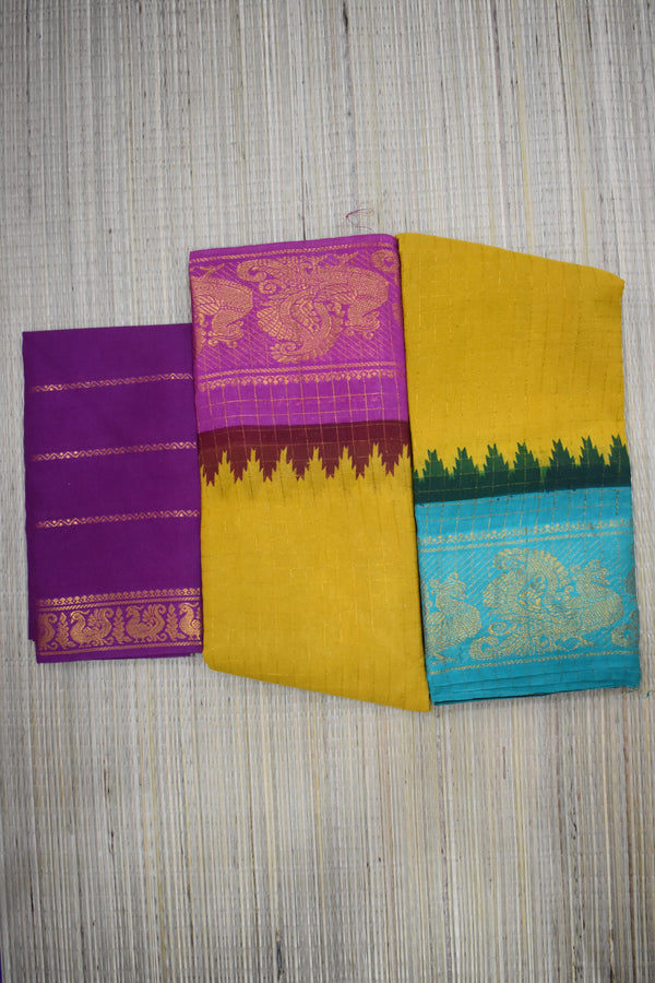 Madurai Sungidi Ganga Jamuna Border Sarees