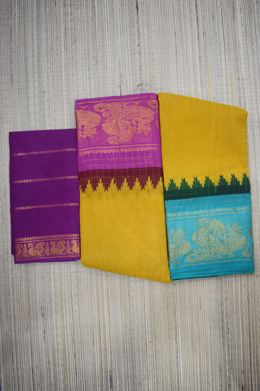 Madurai Sungidi Ganga Jamuna Border Sarees