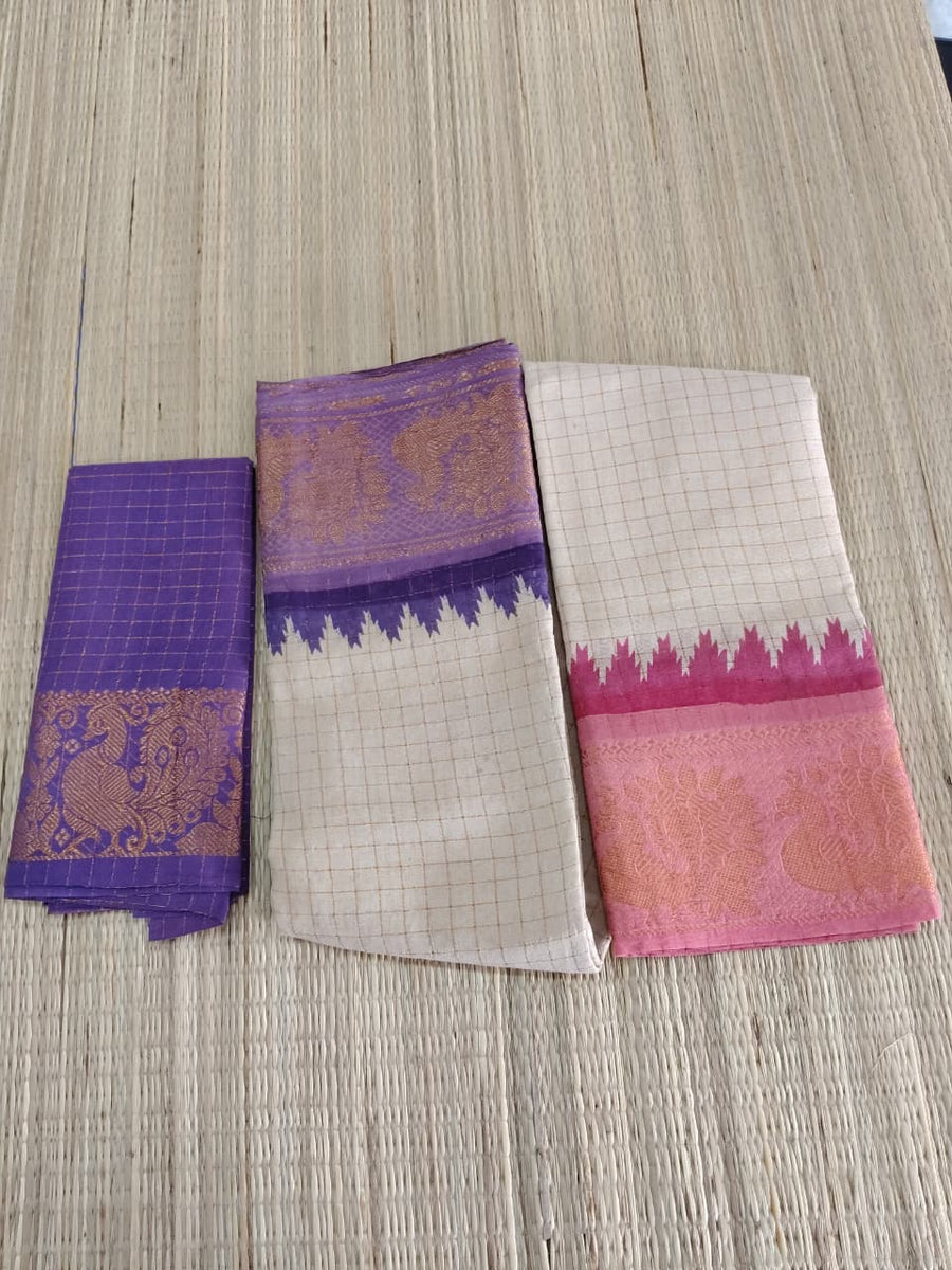 Madurai Sungidi Ganga Jamuna Border Sarees