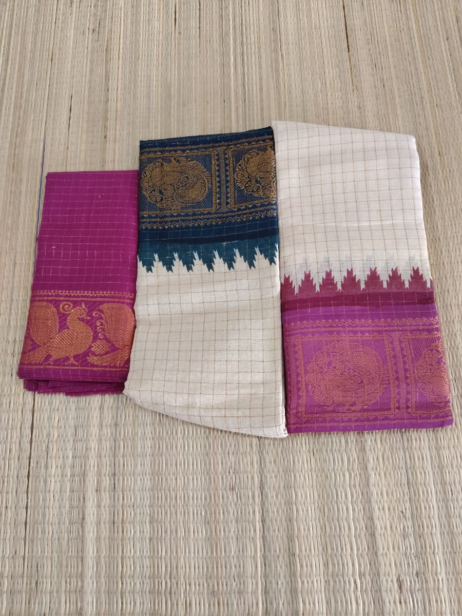 Madurai Sungidi Ganga Jamuna Border Sarees