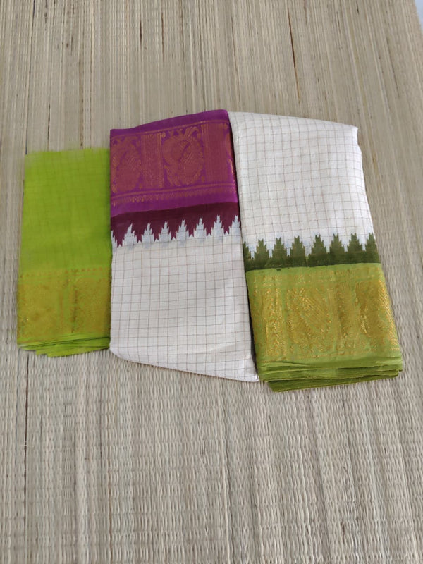 Madurai Sungidi Ganga Jamuna Border Sarees