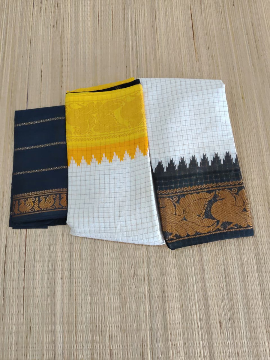 Madurai Sungidi Ganga Jamuna Border Sarees