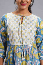 Blue Meadow Panelled Cotton Dress image 1