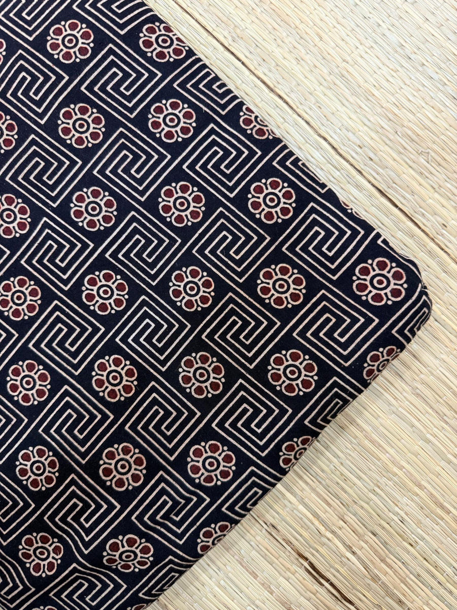 Ajrakh Veg Print Running Fabrics image 0