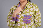 Olive Sanganeri Patchwork Shirt image 2