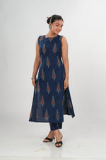 Blue Leaf Ajrakh Co-Ord Set image 2