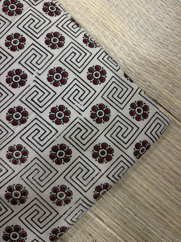 Ajrakh Veg Print Running Fabrics image 0