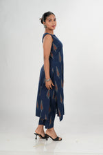 Blue Leaf Ajrakh Co-Ord Set image 4