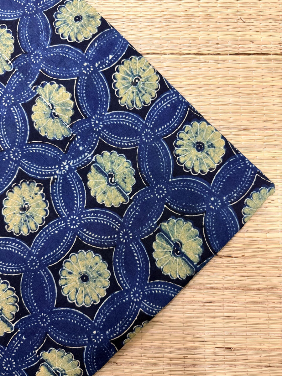 Ajrakh Blockprint Natural Running Fabrics image 0