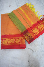 Narayanpet Jari Elephant Cotton Suit Set image 0