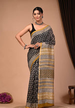Handblock Chanderi Silk Cotton Sarees image 0