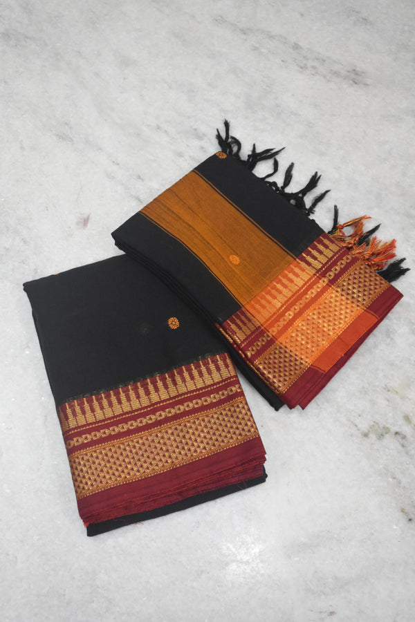 Narayanpet Peshwai Butta Cotton Suit Set image 0