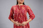 Crimson Bloom Sanganeri Dress image 1