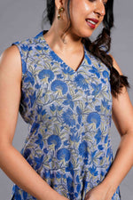 Indigo Bloom Sleeveless Kurta Set image 2