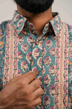 Teal Artisan Panel Shirt image 1
