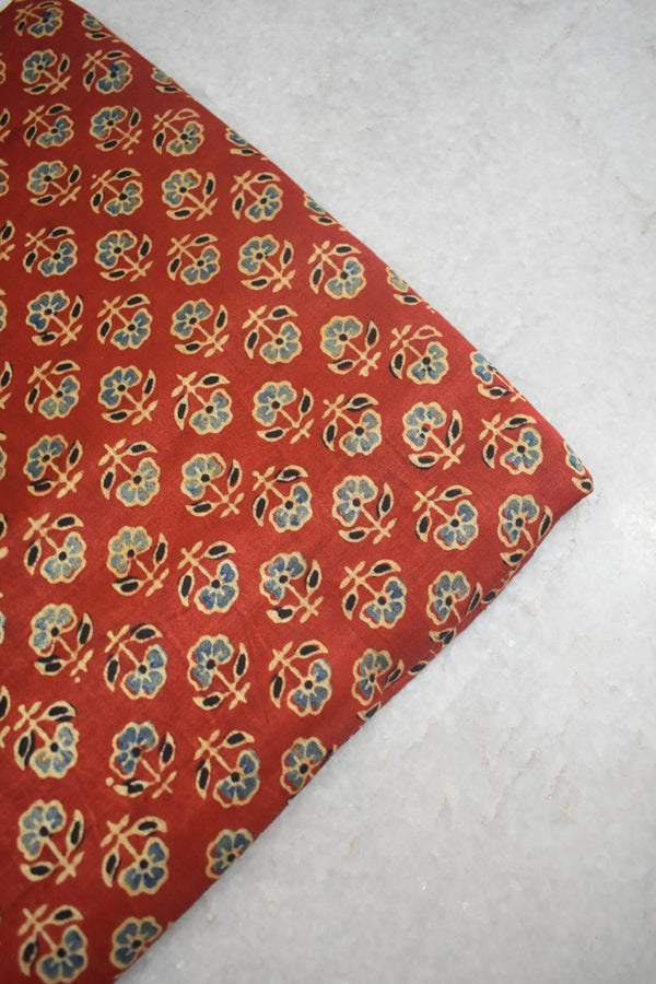 Ajrakh Mashru Silk Fabrics image 0