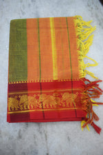 Narayanpet Jari Elephant Cotton Suit Set image 1