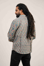 Teal Artisan Panel Shirt image 4