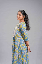 Blue Meadow Panelled Cotton Dress image 3