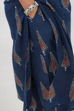 Blue Leaf Ajrakh Co-Ord Set image 3