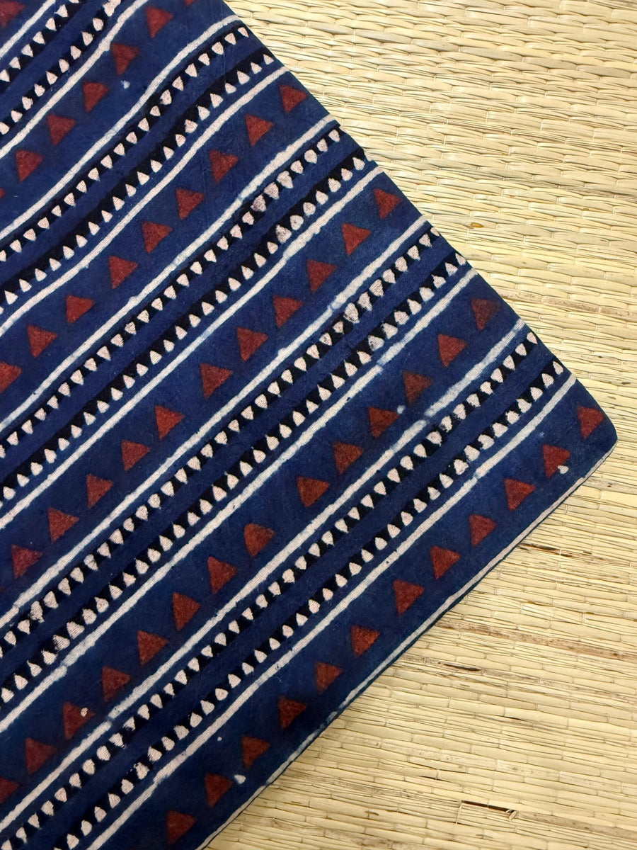 Ajrakh Blockprint Natural Running Fabrics image 0