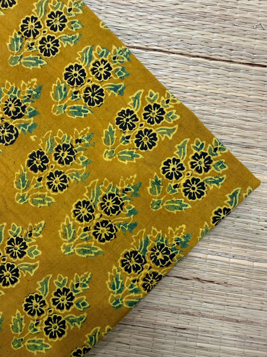 Ajrakh Blockprint Natural Running Fabrics image 0