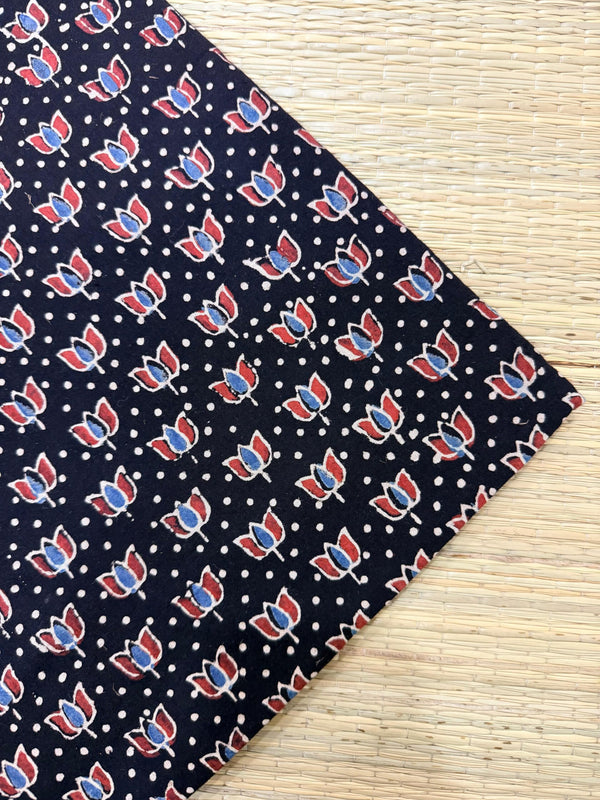 Ajrakh Blockprint Natural Running Fabrics image 0