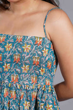 Teal Sanganeri Breeze Top image 1