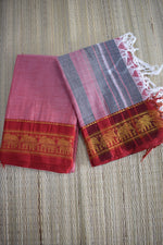 Narayanpet Jari Elephant Cotton Suit Set image 0