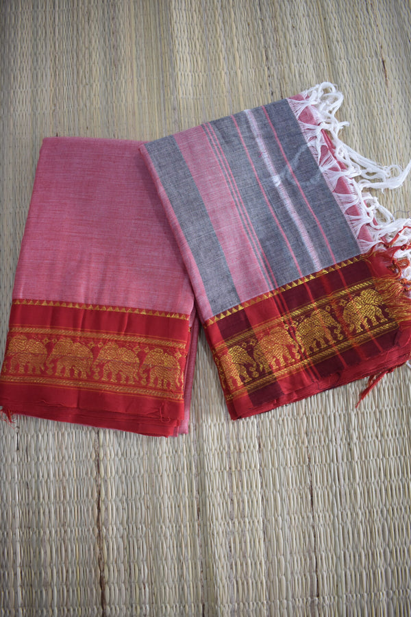 Narayanpet Jari Elephant Cotton Suit Set image 0