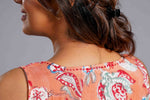 Coral Bloom Sanganeri Sleeveless Kurta Set image 3