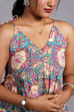 Teal Floral Muse Top image 1